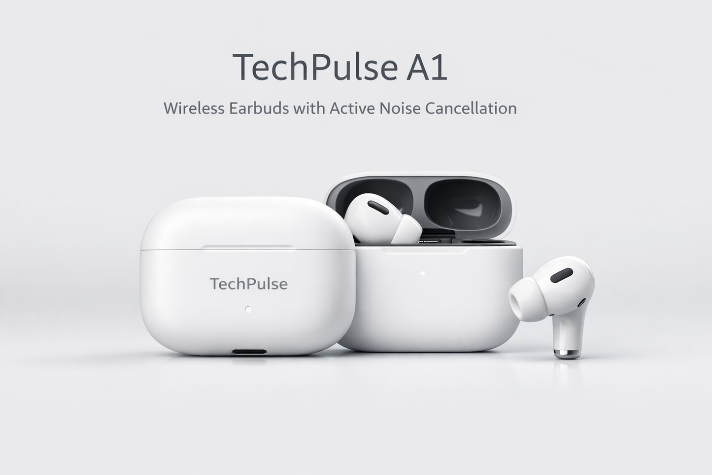 TechPulse A1 — Wireless Earbuds with Active Noise Cancellation